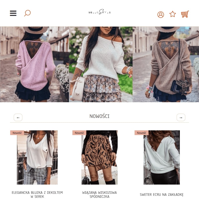 Internetowy butik z odzieżą damską online